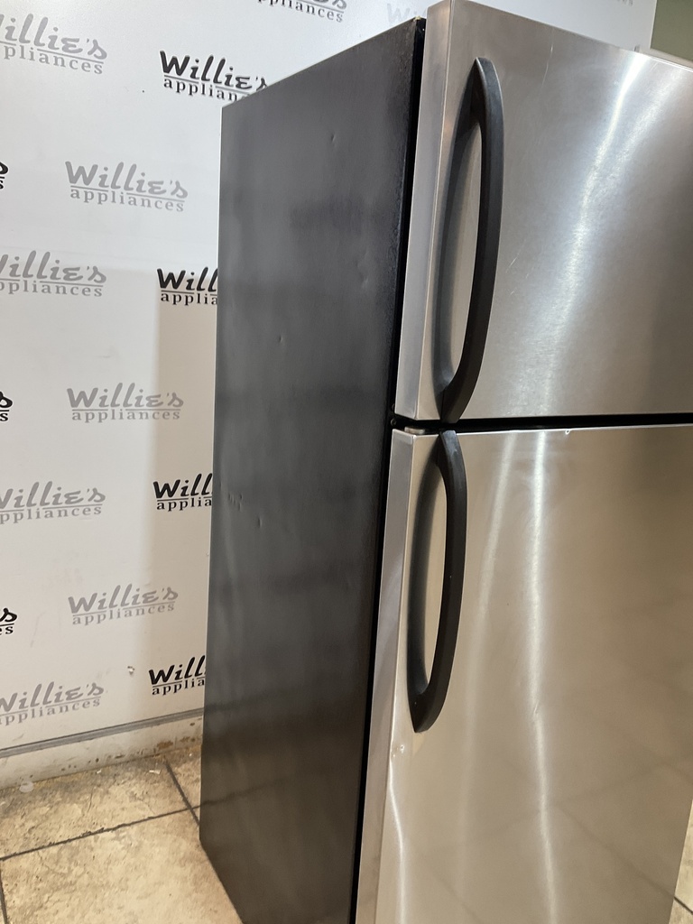 Frigidaire Used Refrigerator Top and Bottom 28 1/2” x 65” (Stainless Steel) 