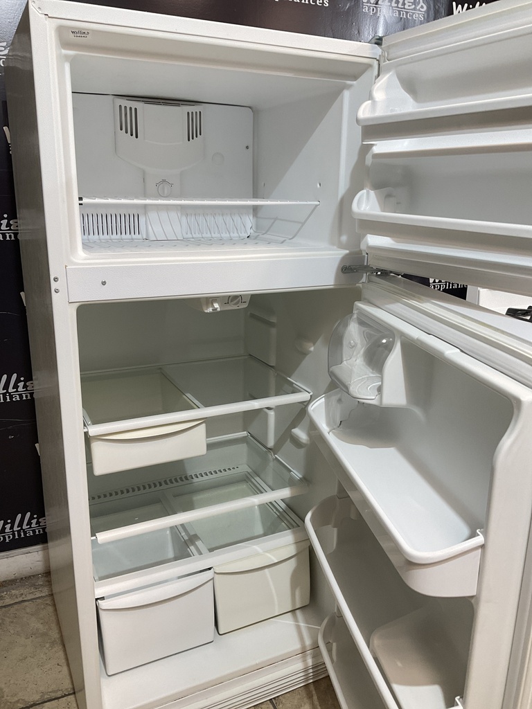 White Westinghouse Used Refrigerator Top and Bottom 30x65 1/2” (White) 