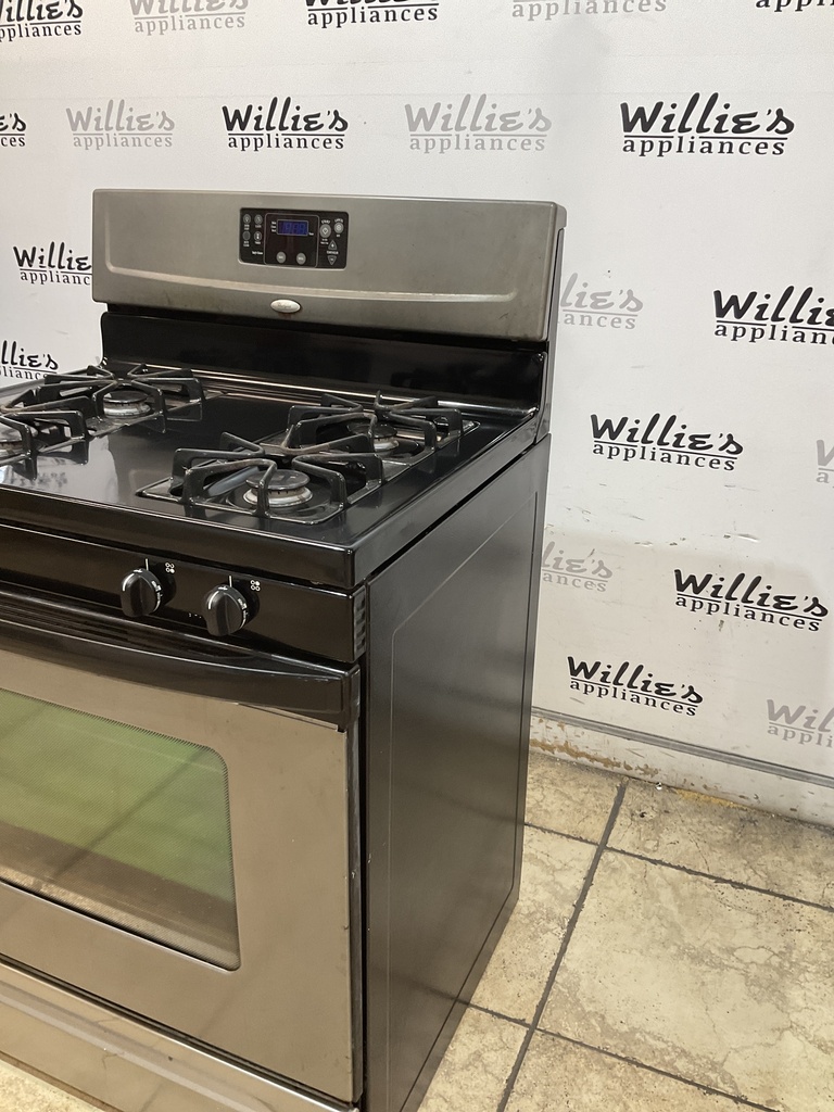 Whirlpool Used Natural Gas Stove 30inches (Stainless Steel) 