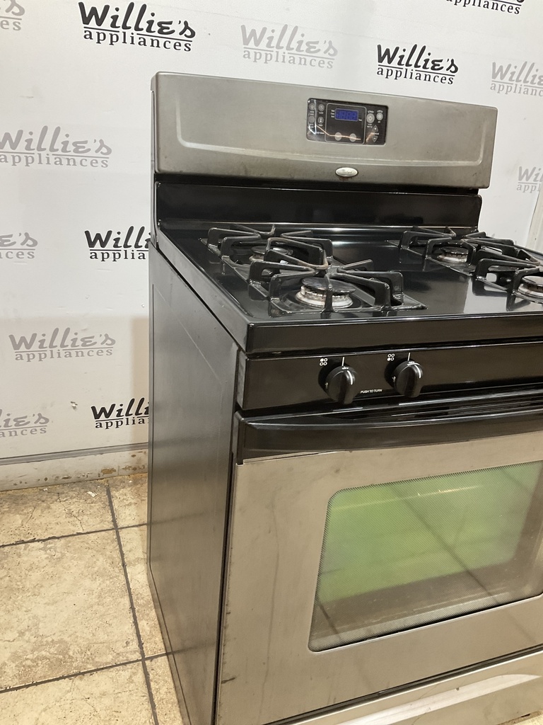 Whirlpool Used Natural Gas Stove 30inches (Stainless Steel) 