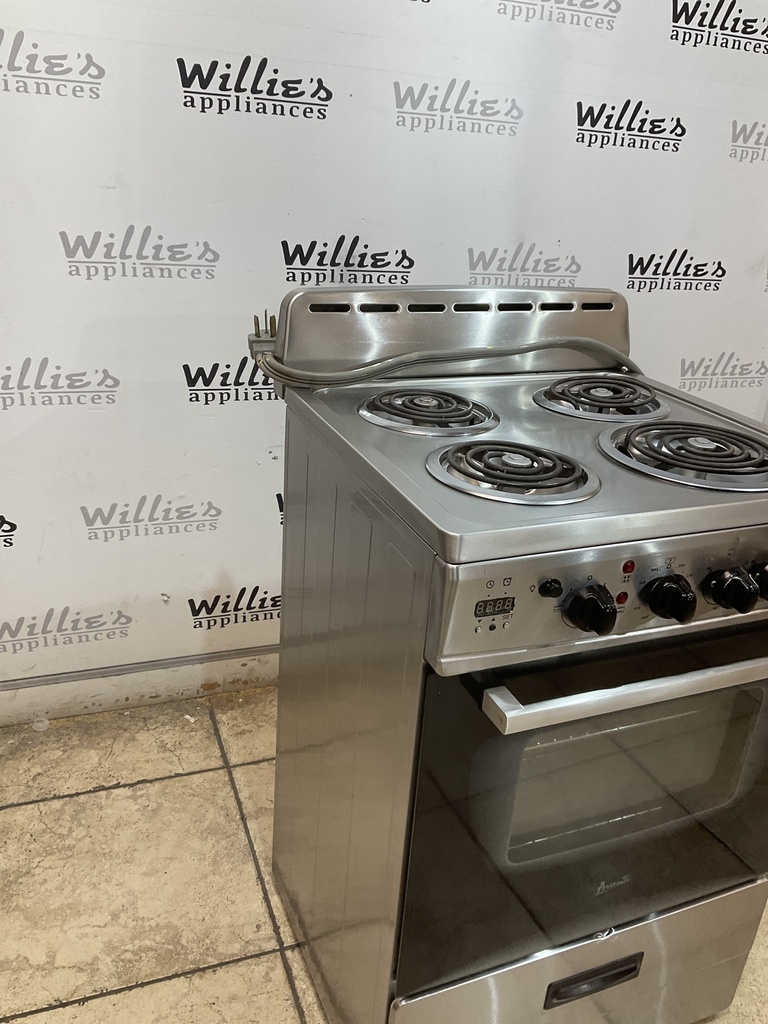 Avanti Used Electric Stove 220volts (40/50 AMP) 24inches {3 prong} (Stainless Steel) 