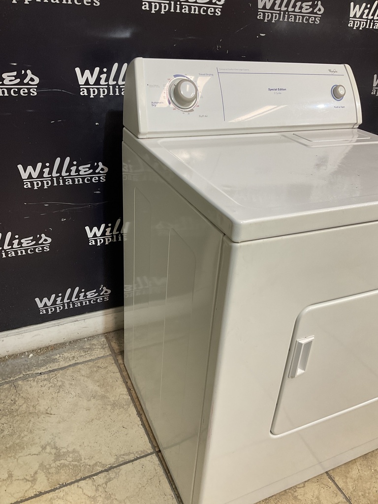 Whirlpool Used Electric Dryer 220volts (30 AMP) 29inches {3 prong} (White)