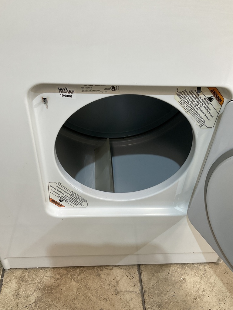 Whirlpool Used Electric Dryer 220volts (30 AMP) 29inches {3 prong} (White)
