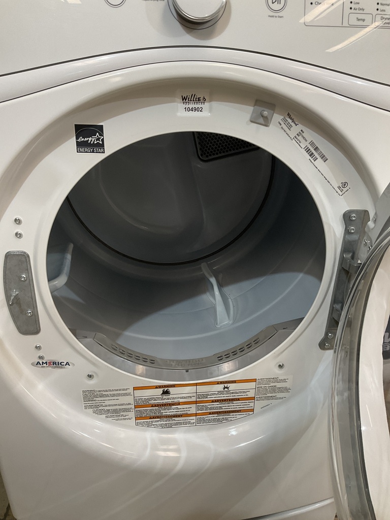 Whirlpool Used Electric Dryer 220volts (30 AMP) 27inches {4 prong} (White) 