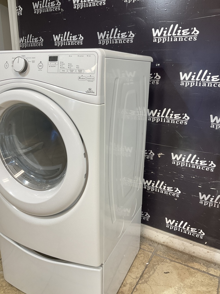 Whirlpool Used Electric Dryer 220volts (30 AMP) 27inches {4 prong} (White) 