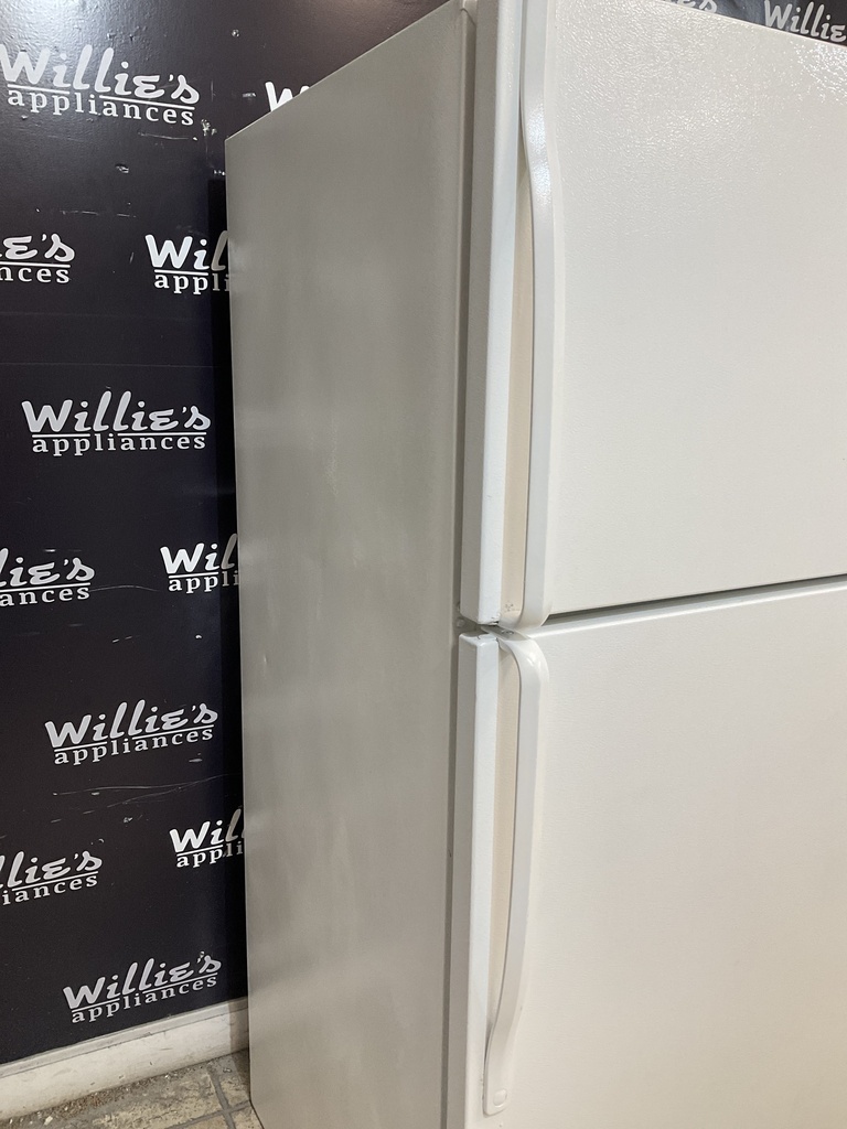 Whirlpool Used Refrigerator Top and Bottom 30x66 (White) 