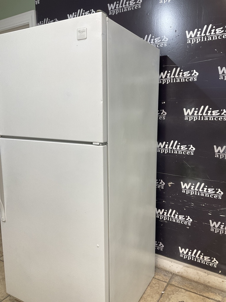 Whirlpool Used Refrigerator Top and Bottom 30x66 (White) 