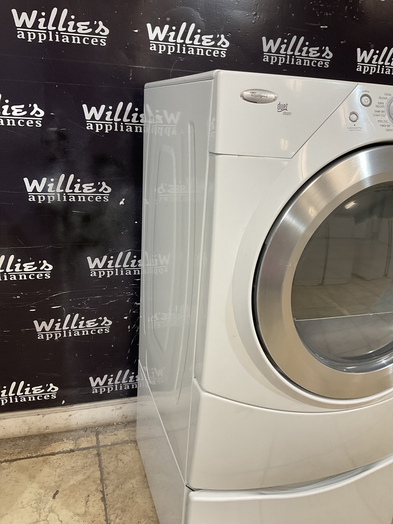Whirlpool Used Electric Dryer 220volts (30 AMP) 27inches {3 prong} (White) 
