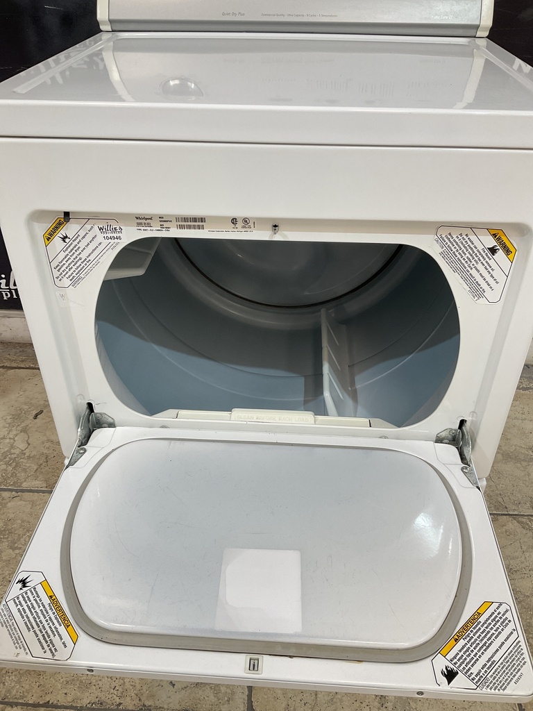 Whirlpool Used Electric Dryer 220volts (30 AMP) 29inches {3 prong} (White) 
