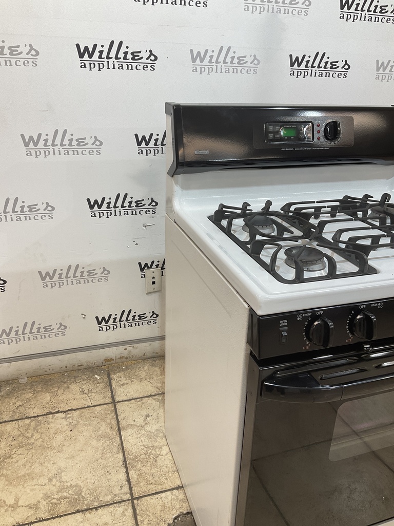Kenmore Used Natural Gas Stove 30inches (White/Black)