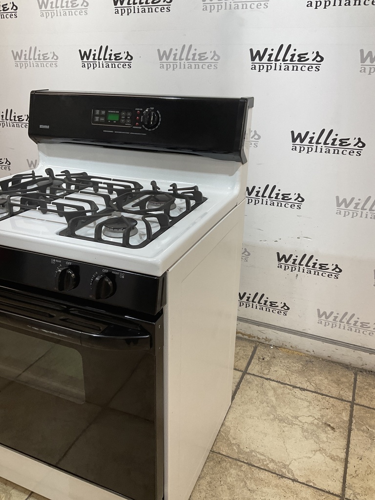 Kenmore Used Natural Gas Stove 30inches (White/Black)