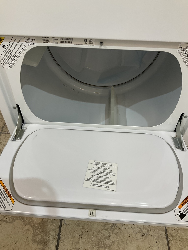 Whirlpool Used Electric Dryer 220volts (30 AMP) 29inches {3 prong} (White) 