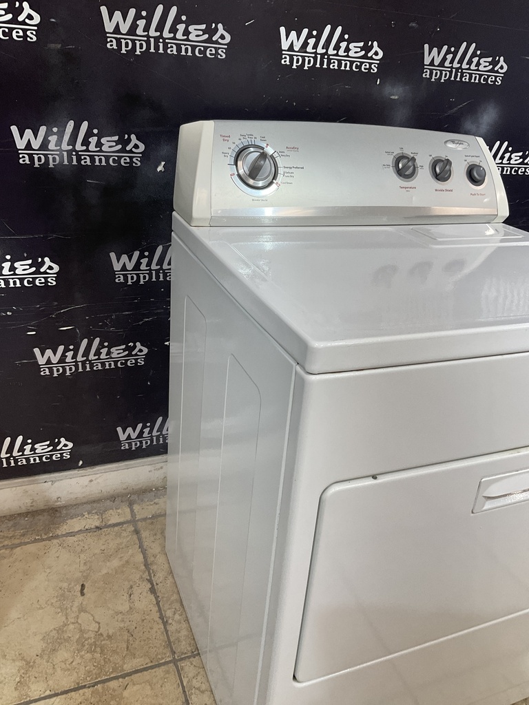 Whirlpool Used Electric Dryer 220volts (30 AMP) 29inches {3 prong} (White)