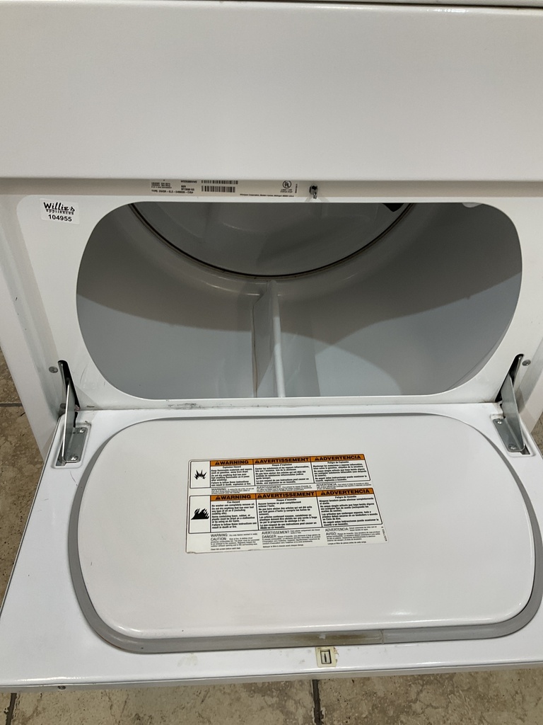 Whirlpool Used Electric Dryer 220volts (30 AMP) 29inches {3 prong} (White)