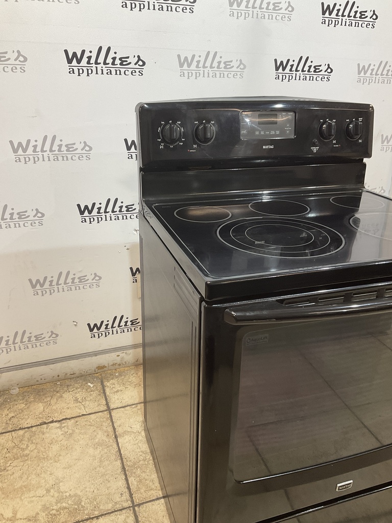 Maytag Used Electric Stove 220volts (40/50 AMP) 30inches {no cord} (Black) 