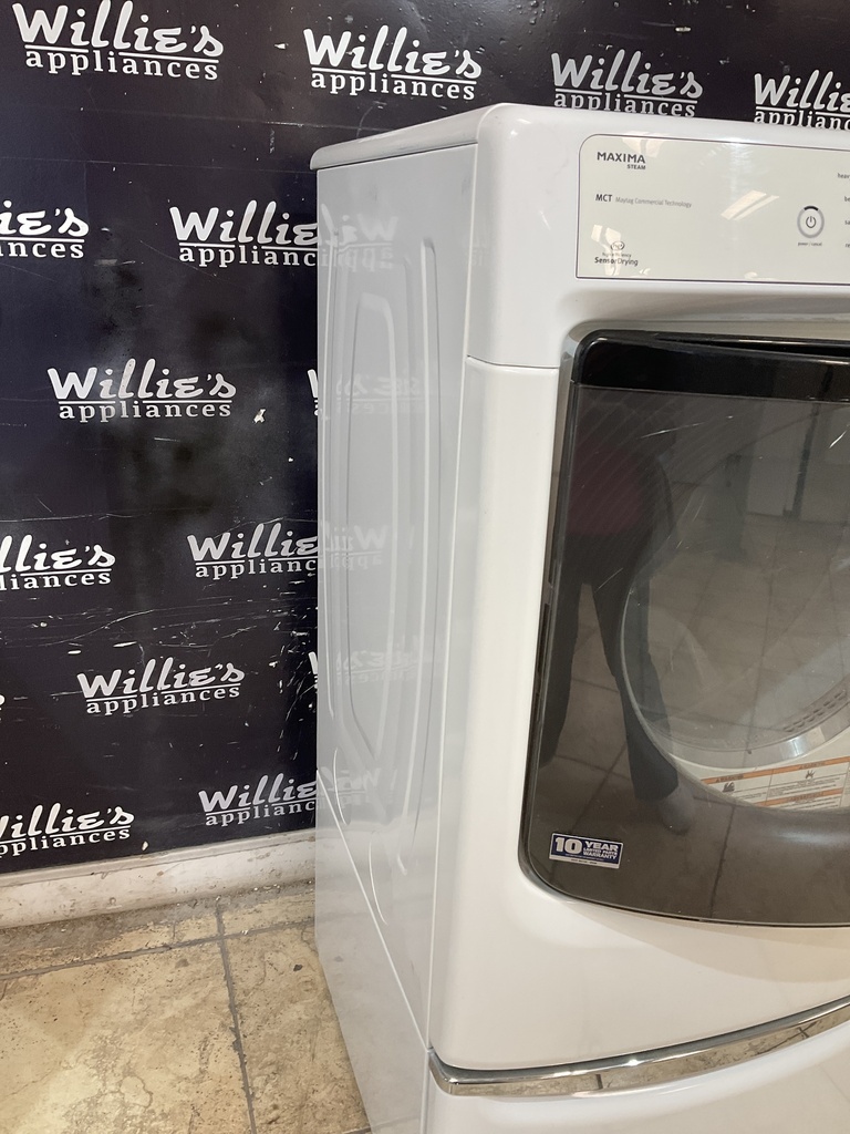 Maytag Used Electric Dryer 220volts (30 AMP) 27inches (white) 