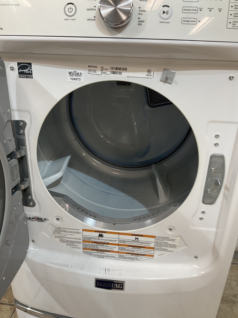 Maytag Used Electric Dryer 220volts (30 AMP) 27inches (white) 