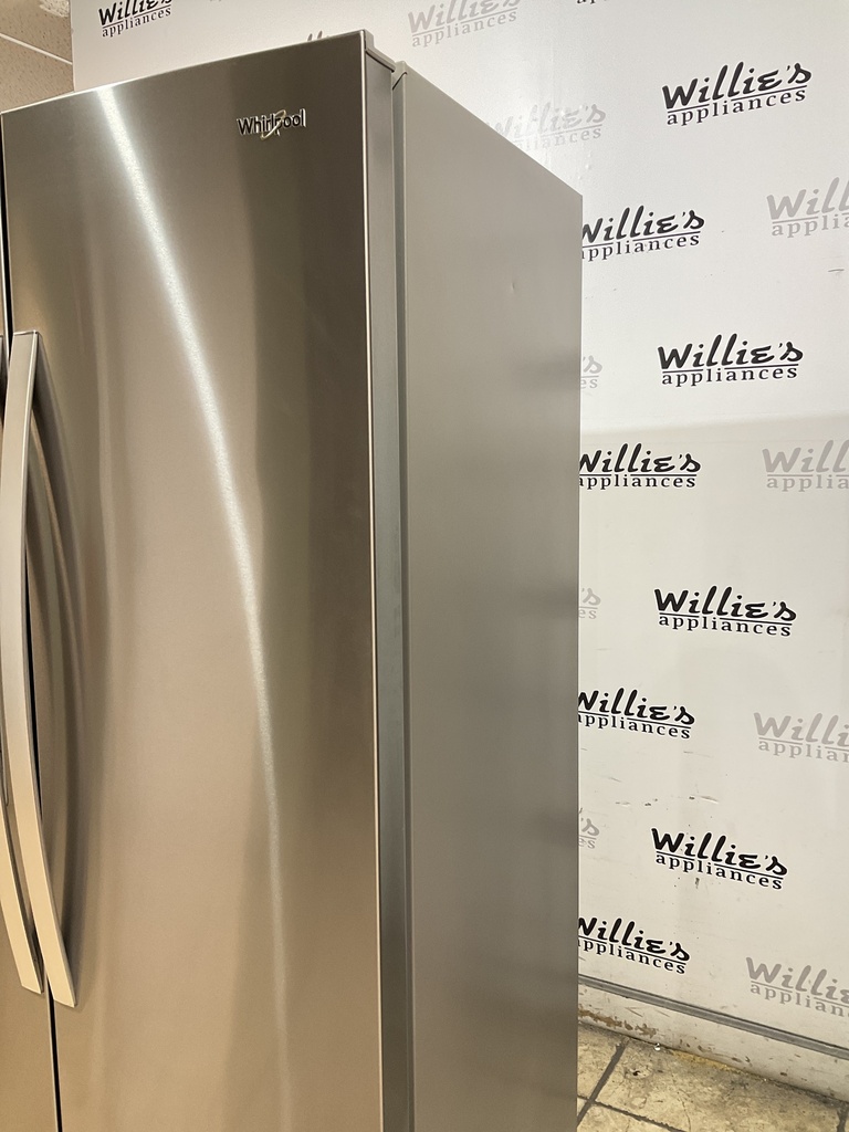 Whirlpool Used Refrigerator Side by Side Counter Depth 36x68 1/2” (Stainless Steel) 