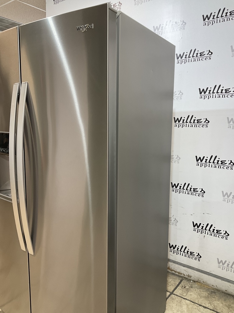 Whirlpool Used Refrigerator Side by Side Counter Depth 36x68 1/2” (Stainless Steel) 