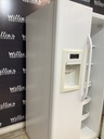 Ge Used Refrigerator Side By Side 36x69 1/2” (white) 