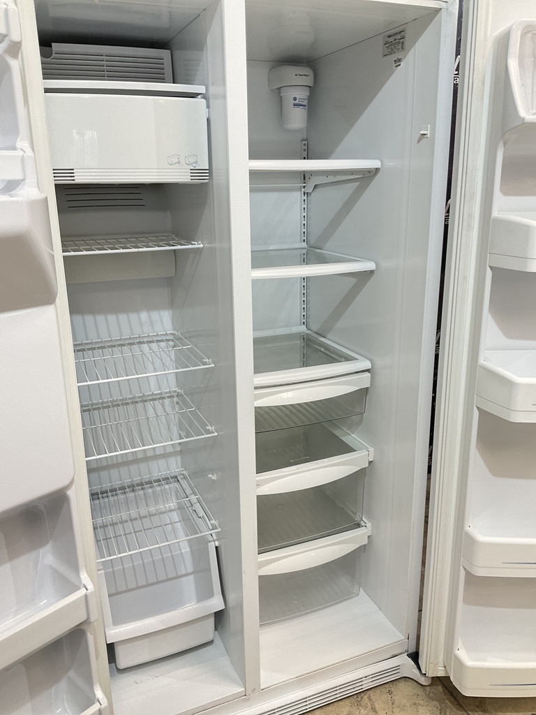 Ge Used Refrigerator Side By Side 36x69 1/2” (white) 