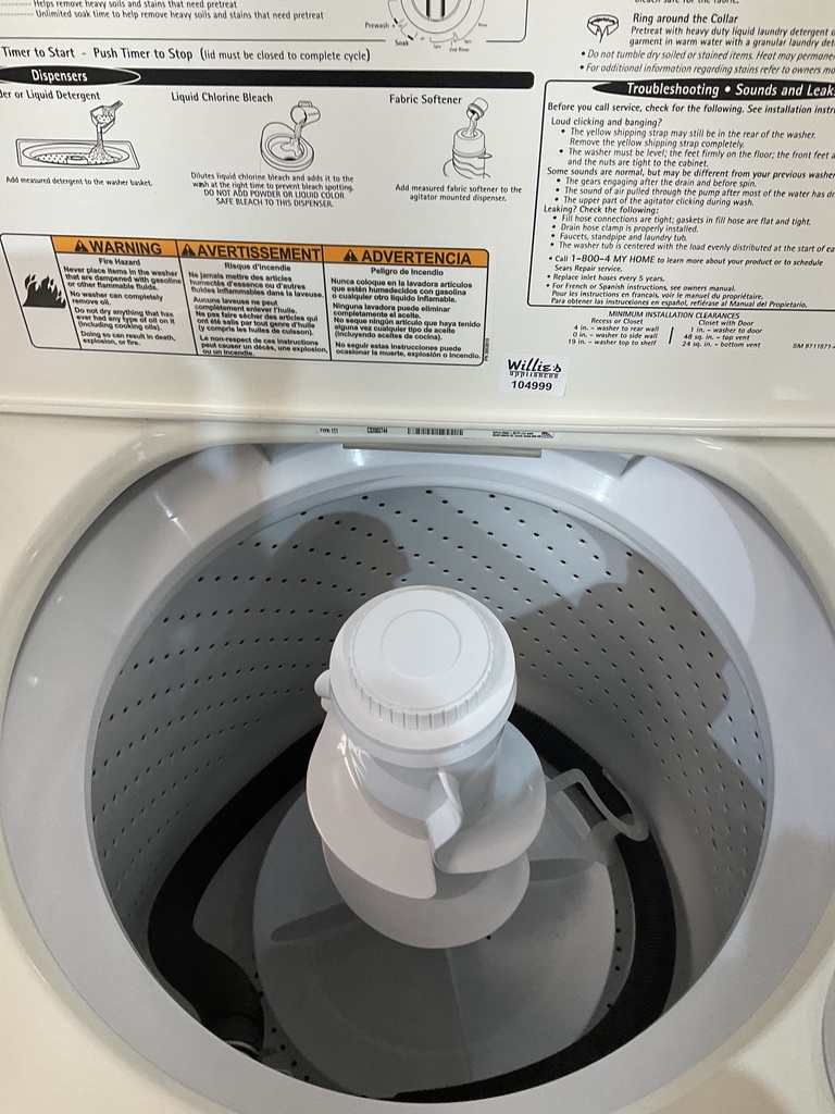 Kenmore Used Washer Top-load 27inches (Bisque) 