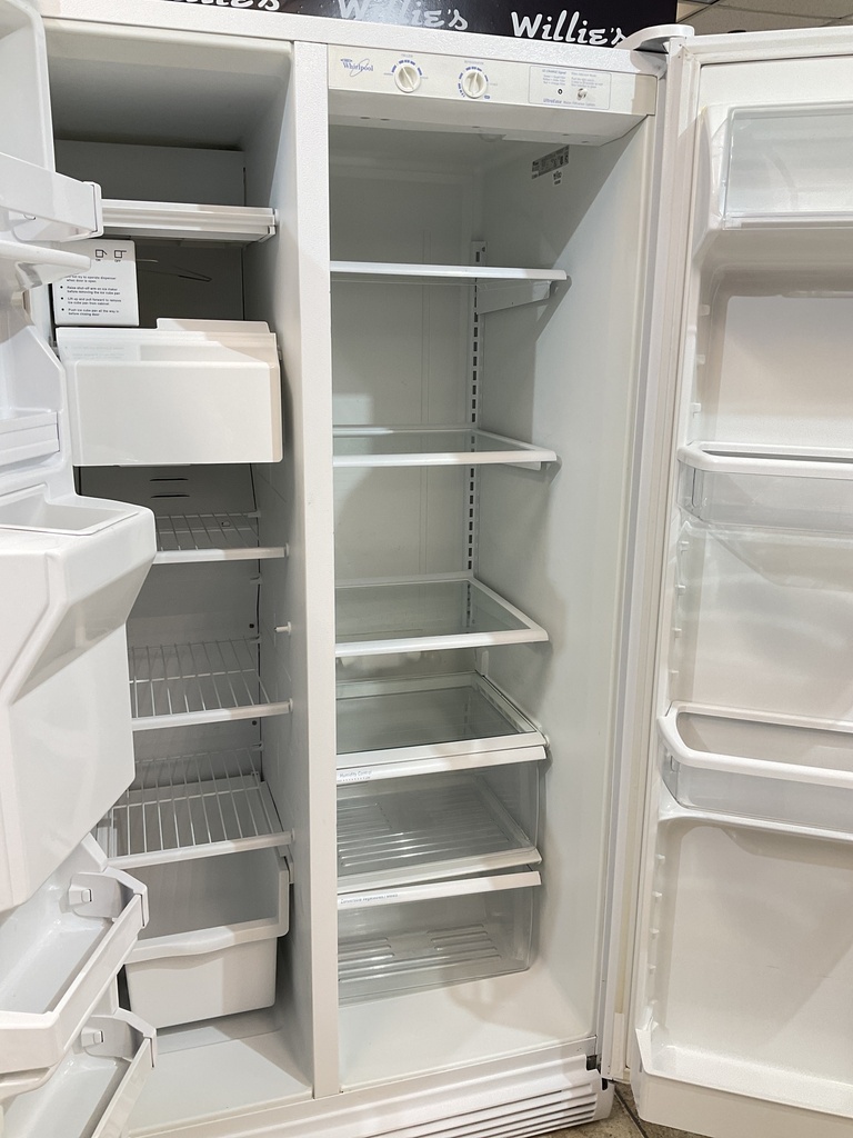 Whirlpool Used Refrigerator Side by Side 36x69 1/2” (White) 