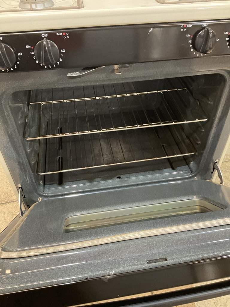Hotpoint Used Natural Gas Stove 30inches (Bisque/Black) 