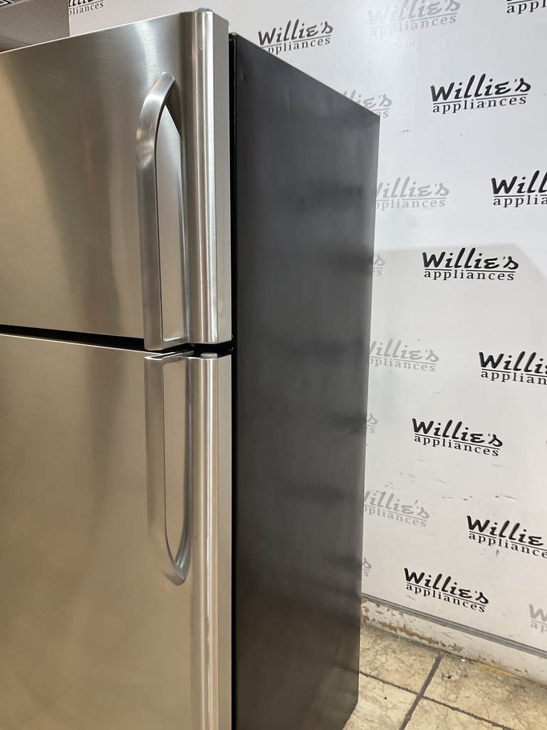 Frigidaire Used Refrigerator Top and Bottom 30x65 1/2” (Stainless Steel) 