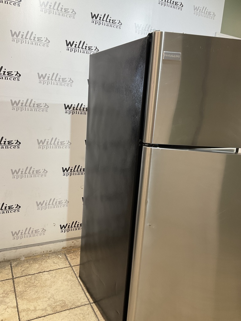 Frigidaire Used Refrigerator Top and Bottom 30x65 1/2” (Stainless Steel) 