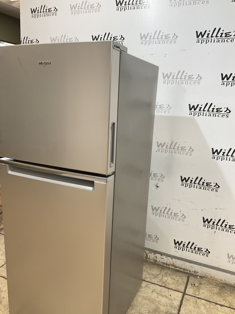 Whirlpool Used Refrigerator Top and Bottom 24 1/2” x 61 (Stainless Steel) 