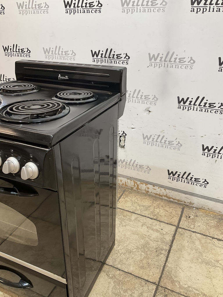 Avanti Used Electric Stove 220volts (40/50 AMP) 23 1/2” (Black) 