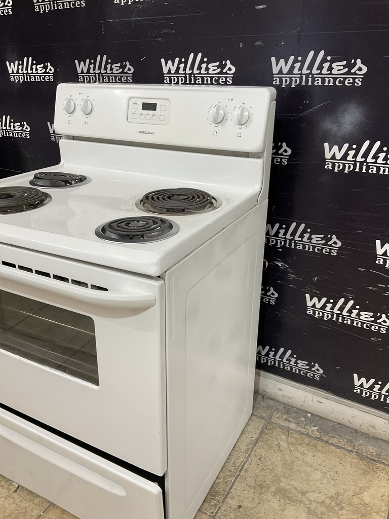 Frigidaire Used Electric Stove 220volts (40/50 AMP) 30inches {no cord} (white) 
