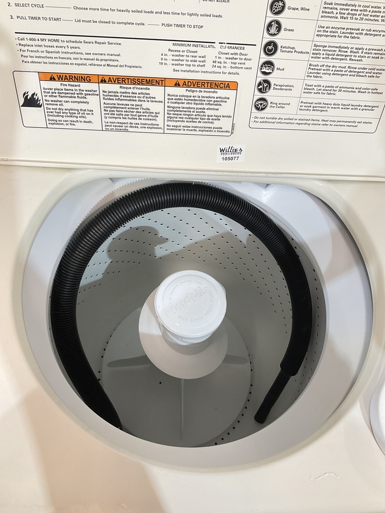 Kenmore Used Washer Top-load 27inches (bisque) 