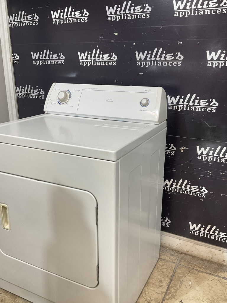 Whirlpool Used Electric Dryer 220volts (30 AMP) 29inches {no cord} (white) 