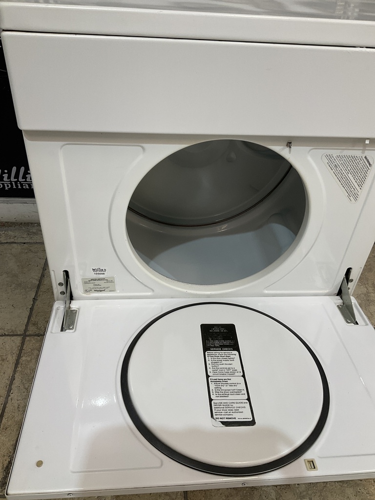 Whirlpool Used Electric Dryer 220volts (30 AMP) 29inches {3 prong} (White) 