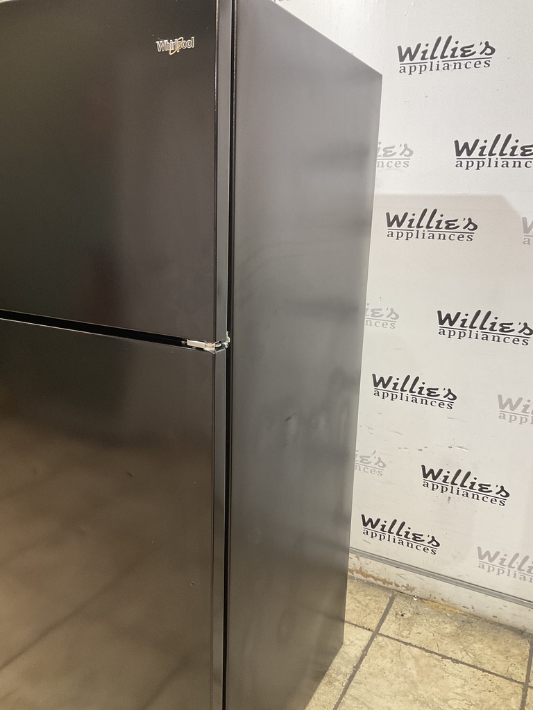 Whirlpool Used Refrigerator Top and Bottom 33x66 (black) 