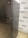 Whirlpool Used Refrigerator Top and Bottom 33x66 (black) 