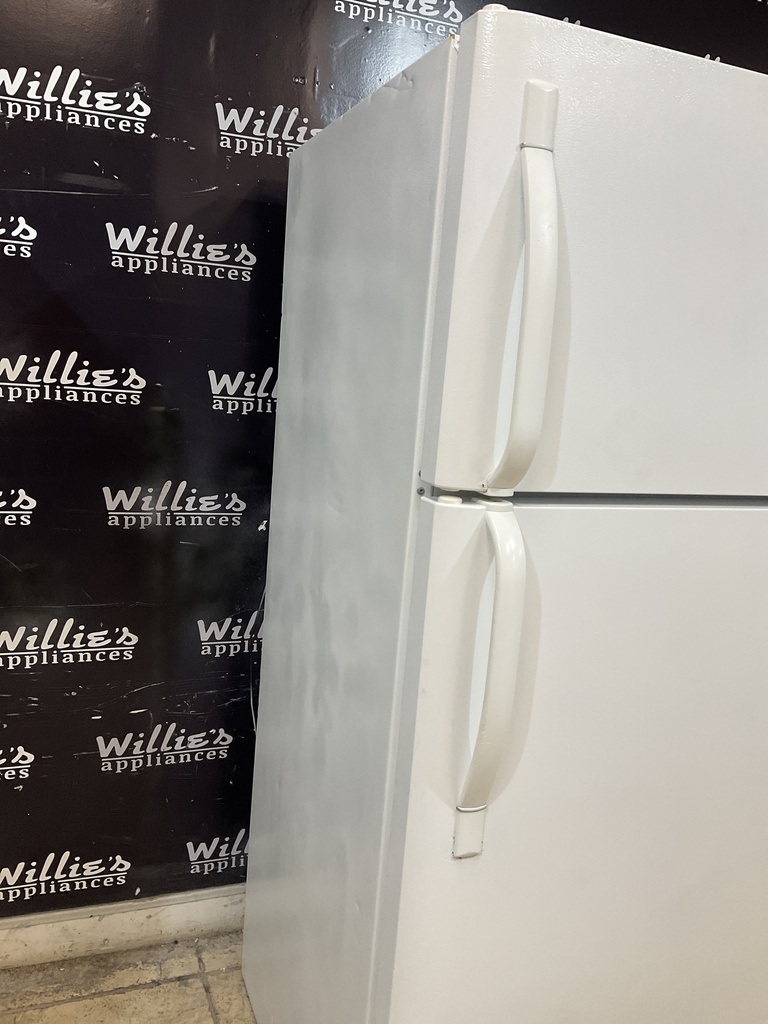 Frigidaire Used Refrigerator Top and Bottom 30x65 1/2” (White) 