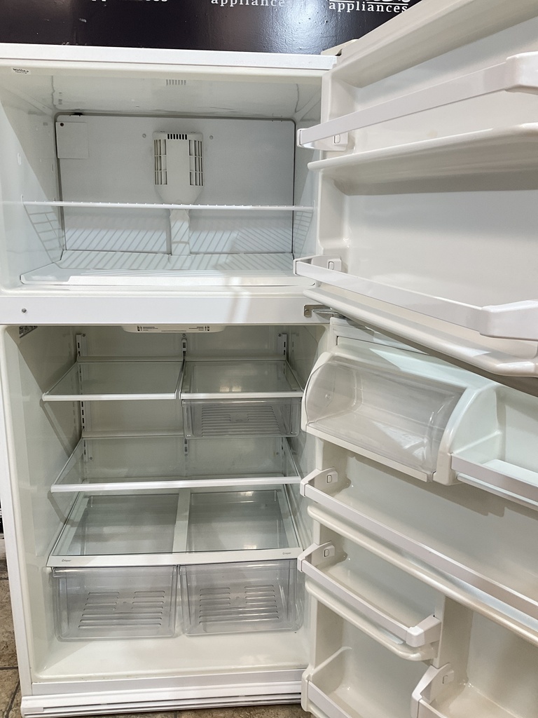 Whirlpool Used Refrigerator Top and Bottom 30x66 (White) 