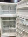Whirlpool Used Refrigerator Top and Bottom 30x66 (White) 