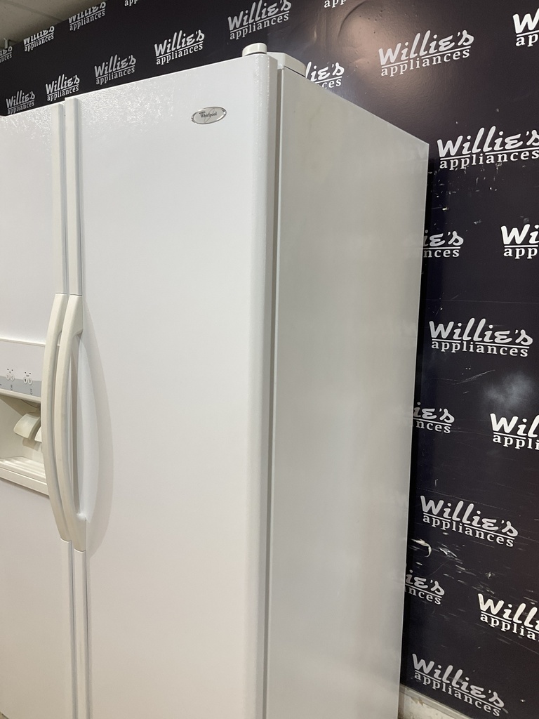 Whirlpool Used Refrigerator Side by Side 36x69 1/2” (white) 