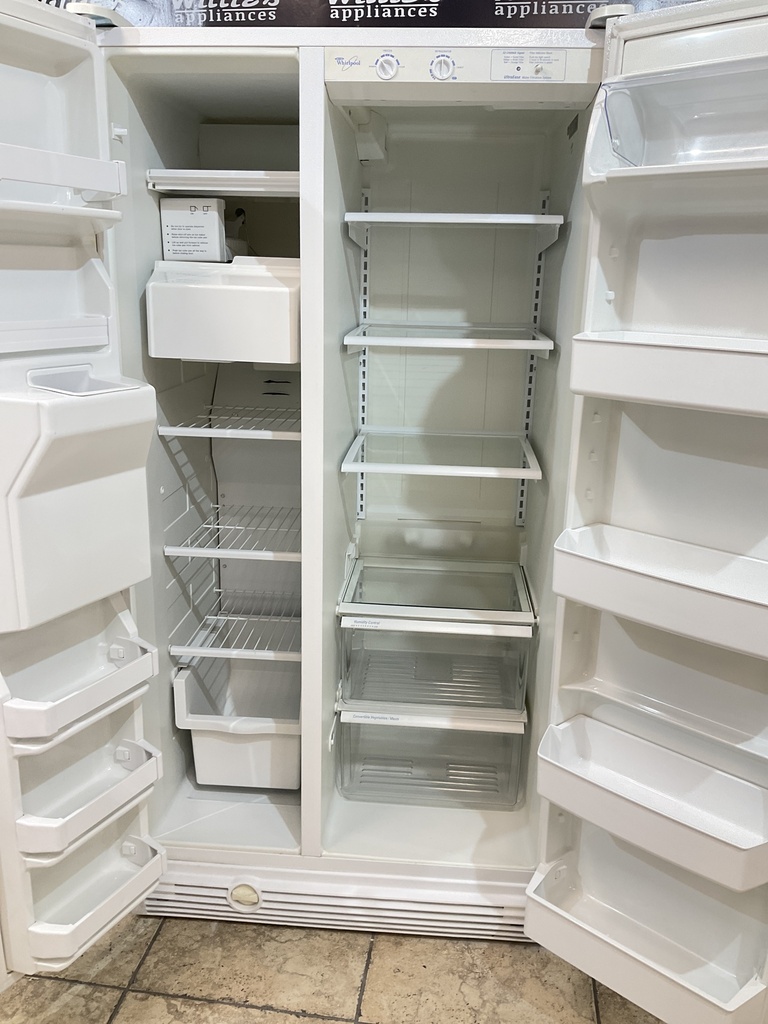Whirlpool Used Refrigerator Side by Side 36x69 1/2” (white) 