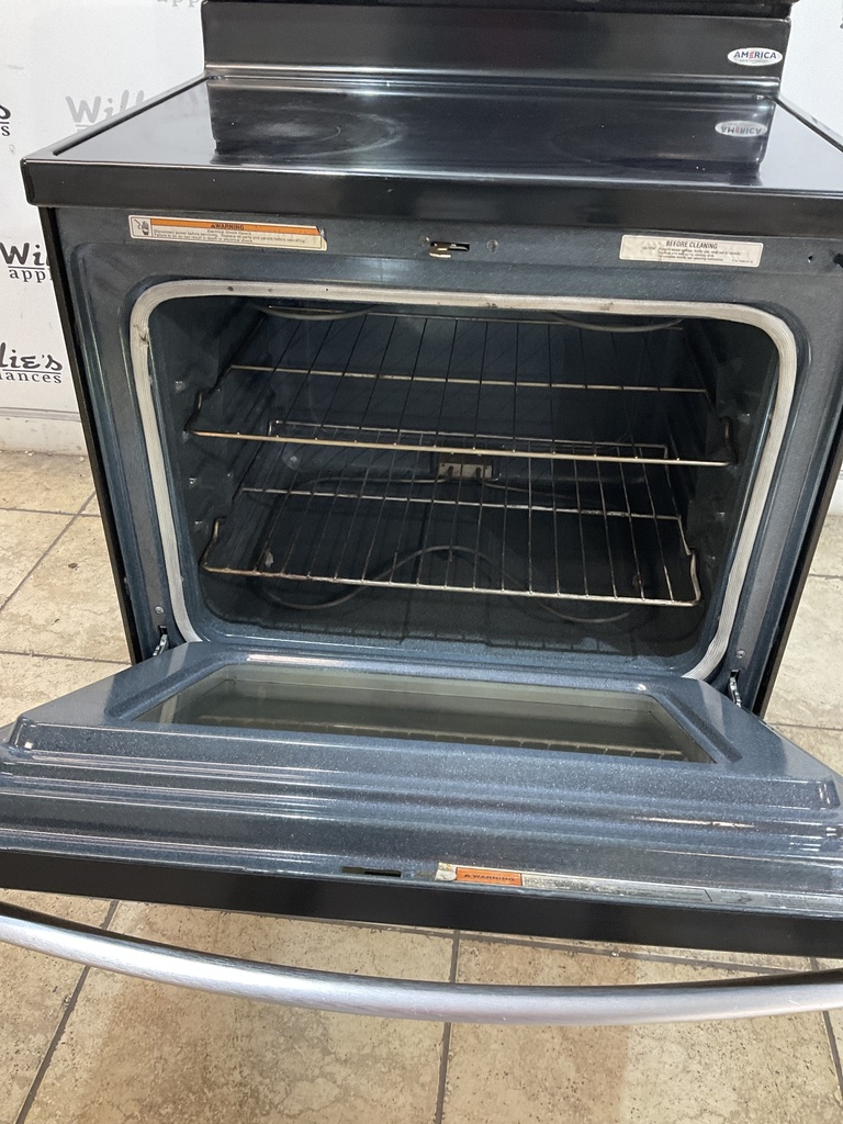 Whirlpool Used Electric Stove 220volts (40/50 AMP) 30inches {3 prong} (Stainless steel) 