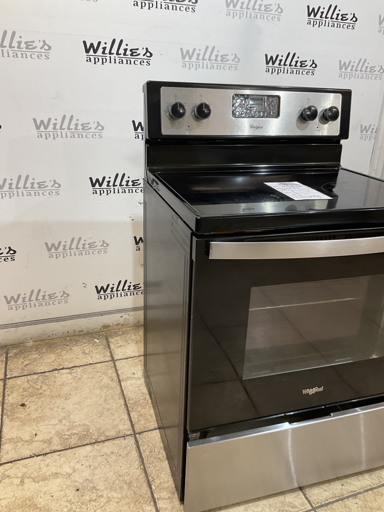 Whirlpool Used Electric Stove 220volts  (40/50 AMP) 30inches {4 prong} (Stainless steel) 