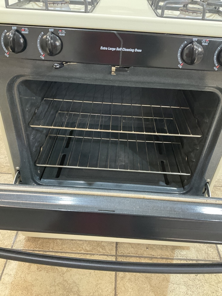 Ge Used Natural Gas Stove 30inches (bisque/black) 