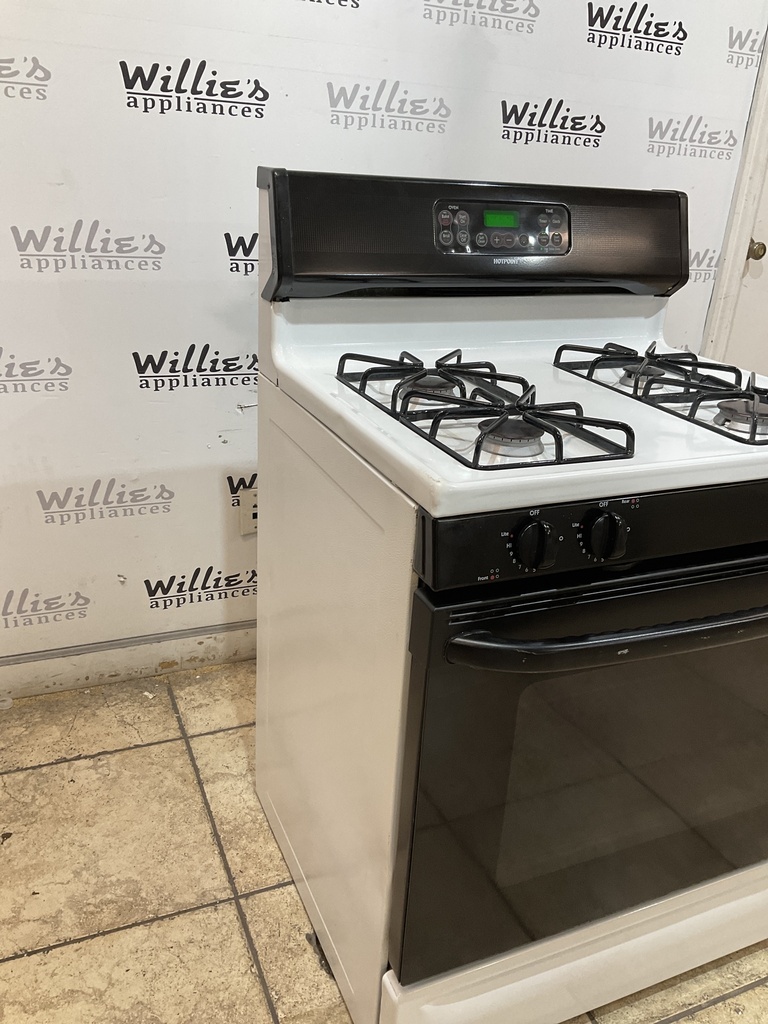 Hotpoint Used Natural Gas Stove 30inches (white/black) 