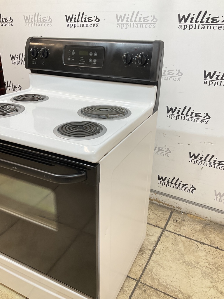 Frigidaire Used Electric Stove 220volts (40/50 AMP) 30inches {no cord} (White/black) 