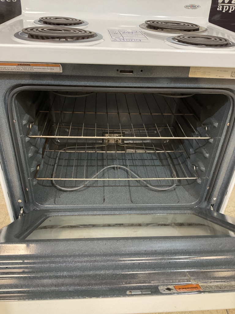Frigidaire Used Electric Stove 220volts (40/50 AMP) 30inches {3 prong} (White) 