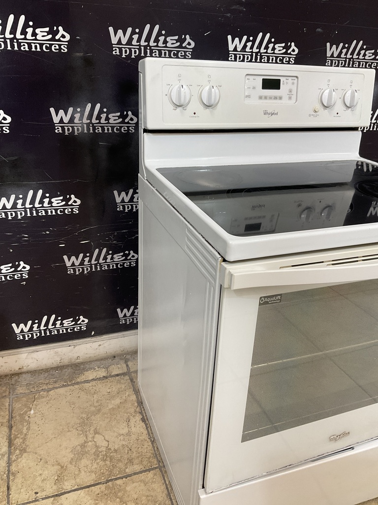 Whirlpool Used Electric Stove 220volts (40/50 AMP) 30inches {4 prong} (White) 